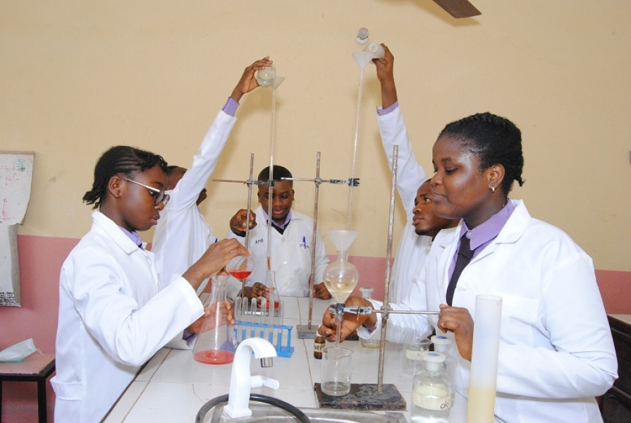 STUDENTS IN THE SCIENCE LABORATORY